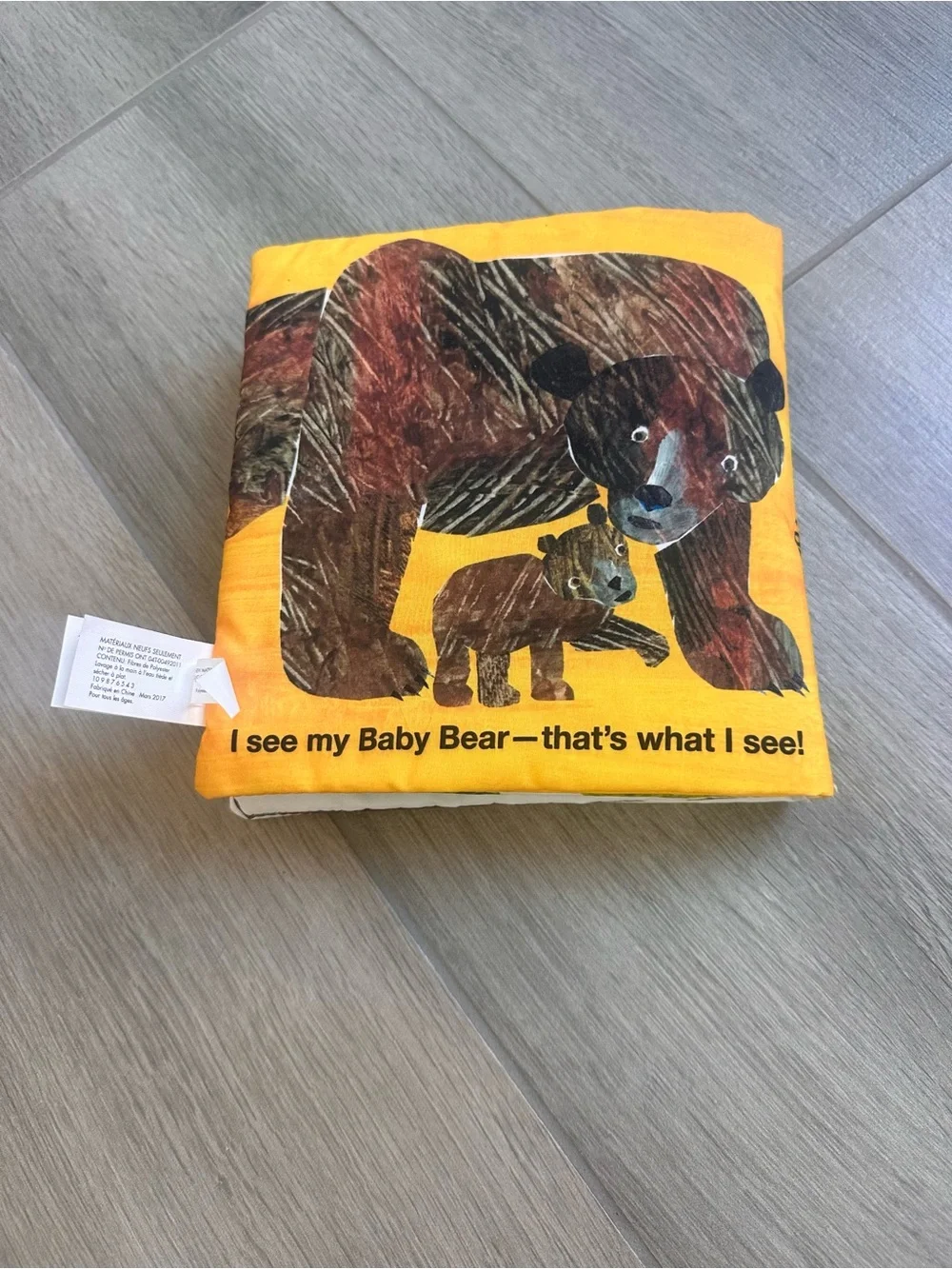 Vintage Baby Bear, Baby Bear Cloth Book